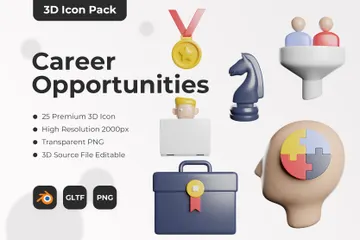 Career Opportunities 3D Icon Pack