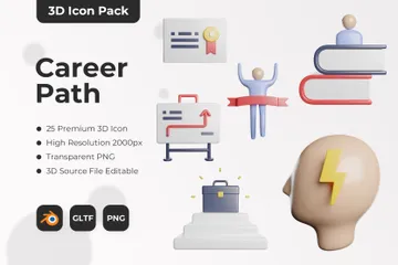 Career Path 3D Icon Pack