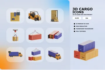 Cargo 3D Icon Pack