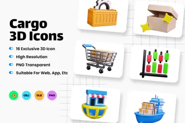 Cargo 3D Icon Pack