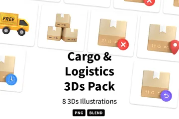 Cargo & Logistics 3D Icon Pack