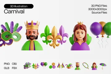 Carnaval Paquete de Icon 3D