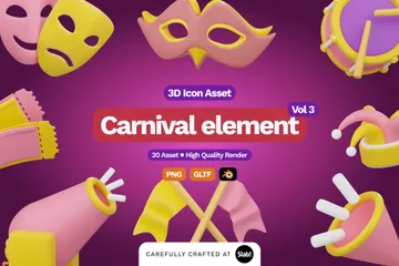 Carnival Element Vol.3 3D Icon Pack