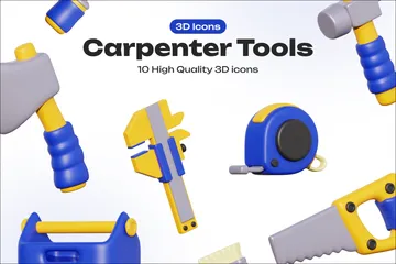 Carpenter Tool 3D Icon Pack