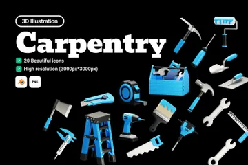 Carpentry 3D Icon Pack