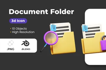 Carpeta de archivos de documentos Paquete de Icon 3D