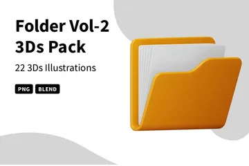 Carpeta Vol-2 Paquete de Icon 3D