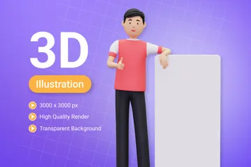 Cartaz em branco Pacote de Illustration 3D