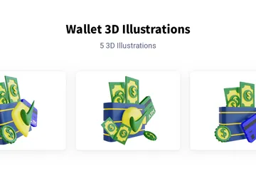 Carteira Pacote de Illustration 3D
