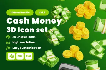 Cash Money 3D Icon Pack