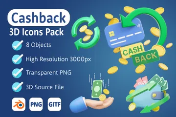 Remise en argent Pack 3D Icon