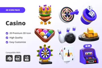 Casino 3D Icon Pack