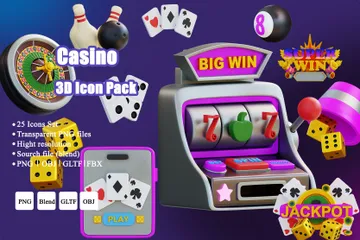 Casino 3D Icon Pack