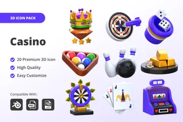 カジノ 3D Iconパック