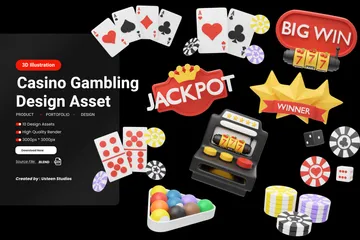 Casino Gambling 3D Icon Pack