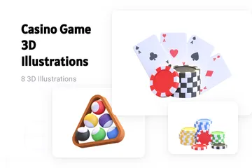 Casino Spiel 3D Illustration Pack