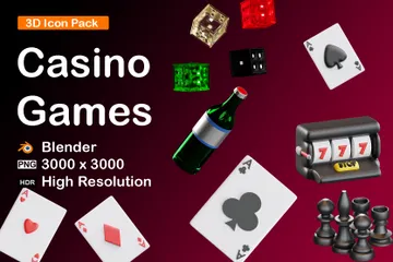 Casino Spiel 3D Icon Pack