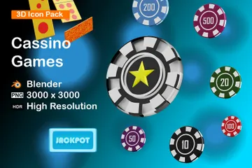 Cassino Spiele 3D Icon Pack