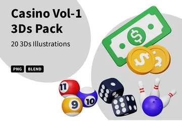 カジノ Vol-1 3D Iconパック