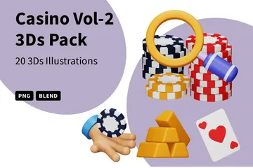 カジノ Vol-2 3D Iconパック