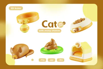 Cat 3D Icon Pack