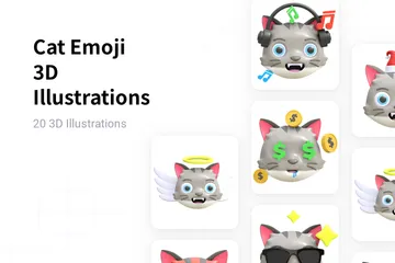 Cat Emoji 3D Emoji Pack