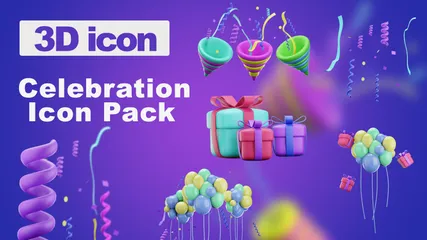 Celebração Pacote de Icon 3D