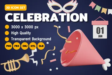 Celebration 3D Icon Pack