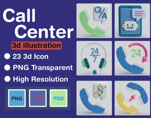 Centro de llamadas Paquete de Icon 3D