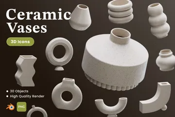 Ceramic Vases 3D Icon Pack