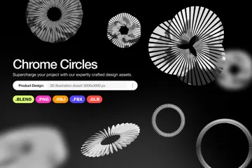 Cercles chromés Pack 3D Icon