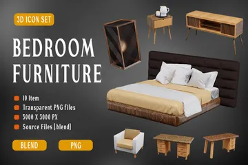 Meubles de chambre Pack 3D Icon