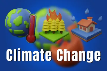 Changement climatique Pack 3D Icon