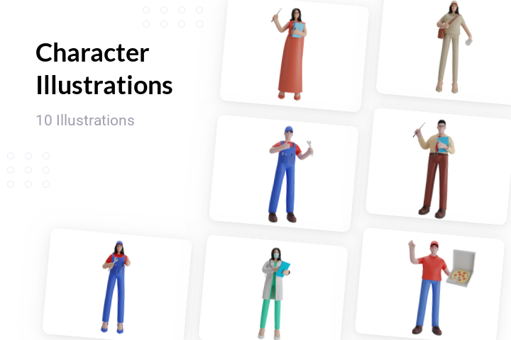 3d illustration character free download