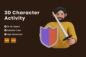 Character Activity 3D Icon Pack