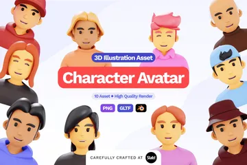 Character Avatar 3D Icon Pack