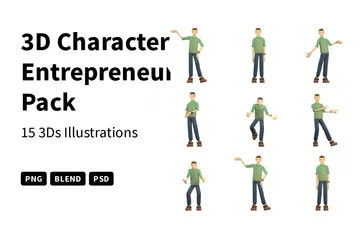 Character Entrepreneur 3D Illustration Pack