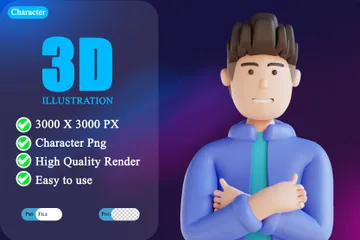 Character Man 3D Illustration Pack