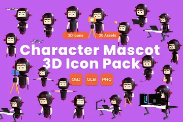 Character Mascot 3D Illustration Pack