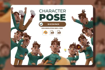 CHARACTER POSE 3D Illustration Pack