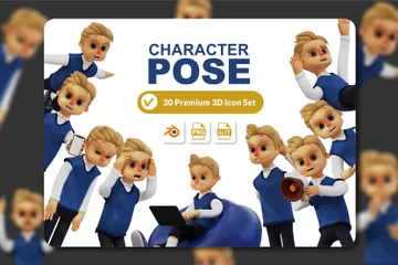 Character Pose 3D Illustration Pack