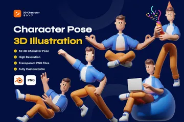 キャラクターポーズ 3D Illustrationパック