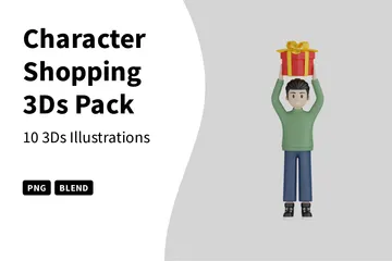 Character Shopping 3D Illustration Pack