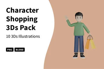 Character Shopping 3D Illustration Pack