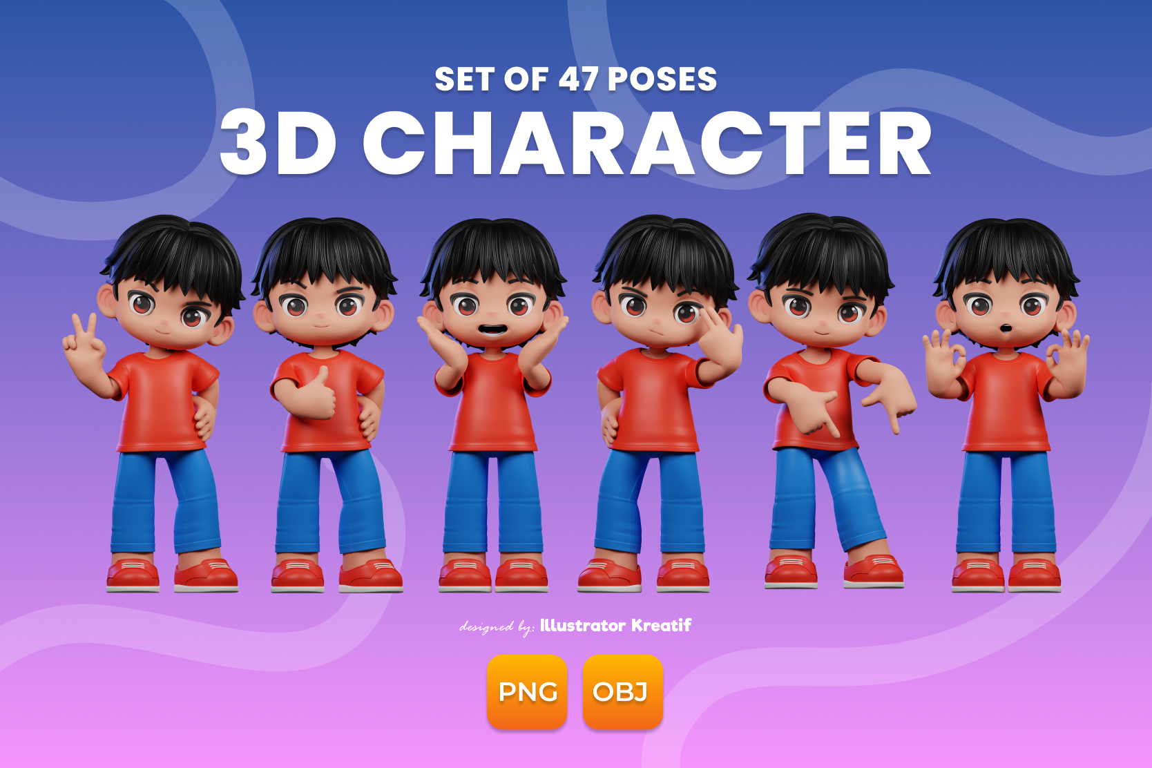 character-with-a-red-shirt-and-blue-pants-3d-illustration-pack-50