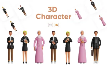 Charakter 3D Illustration Pack