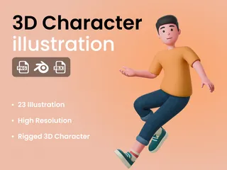 Charakter 3D Illustration Pack