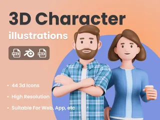 Charakter 3D Illustration Pack