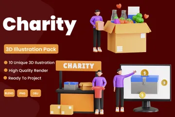 Charity 3D Illustration Pack