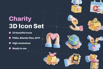 Charity 3D Icon Pack